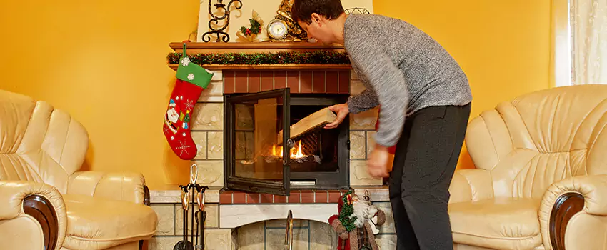 Rusted Metal Fireplace Restoration in Avenel, New Jersey